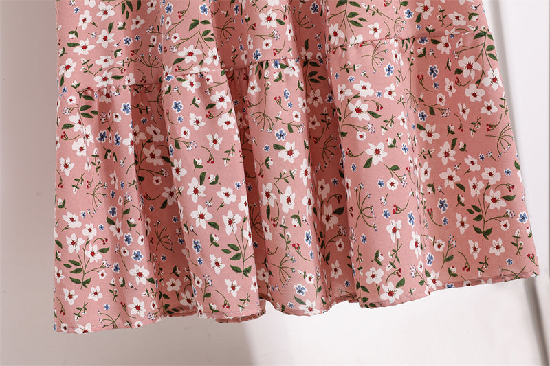 Boho Breeze Maxi Dress – Floral Chiffon, High Waist, Long Sleeve | Summer '23 Collection"